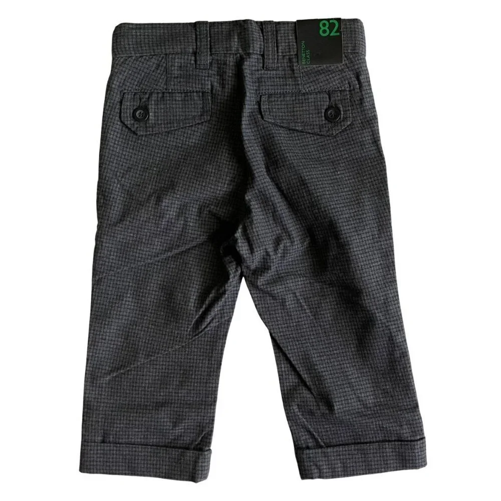 Benetton Class Boys Checkered Pants Size 12-18 Mo